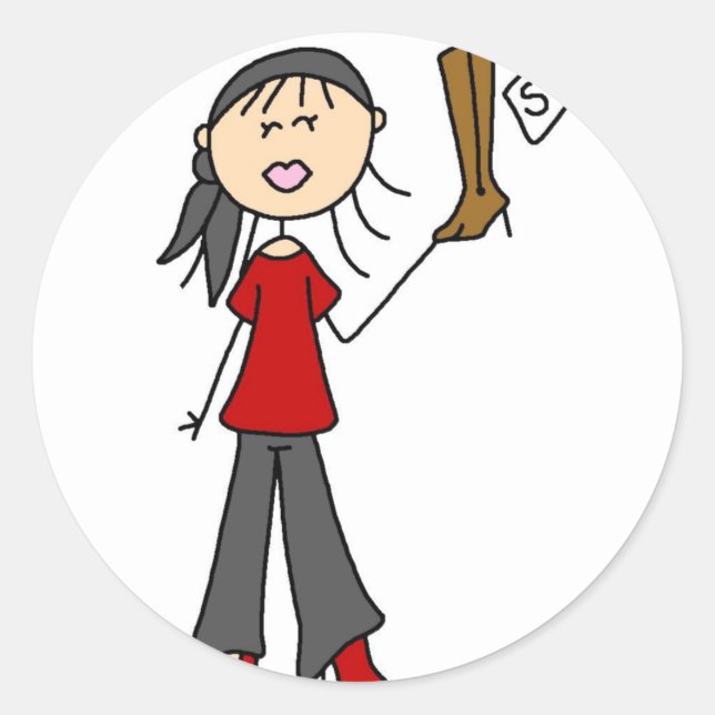 Redonda Pegatina De Compras (Anverso)