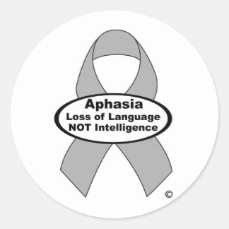 Redonda Pegatina de Conciencia de Aphasia