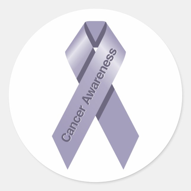 Redonda Pegatina de Conciencia sobre el Cáncer (Anverso)