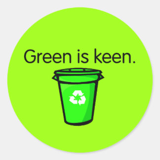 Redonda Pegatina de conciencia sobre el reciclaje