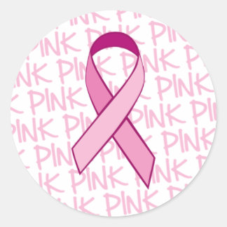 Redonda Pegatina de Concienciación sobre el Cáncer de Mama