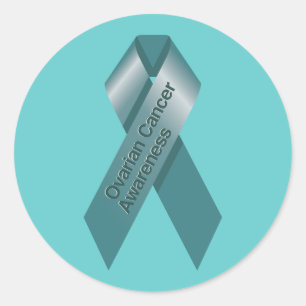 Redonda Pegatina de Concienciación sobre el Cáncer de Ovar