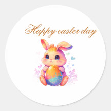 Pegatina de conejito de Pascua adorable – Conejo p