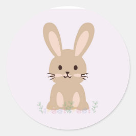 Redonda Pegatina de conejo cutáneo