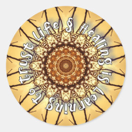 Redonda Pegatina de confirmación de curación