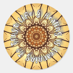 Redonda Pegatina de confirmación de curación