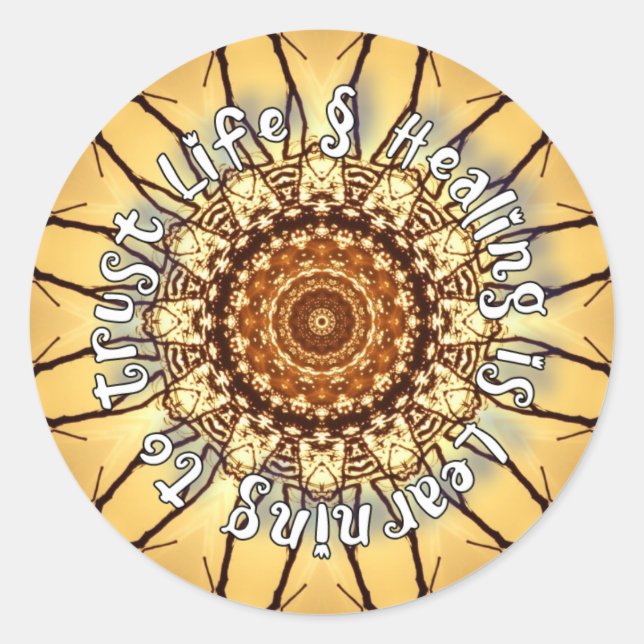 Redonda Pegatina de confirmación de curación (Anverso)