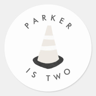 Redonda Pegatina de Conos de Aniversario de la Construcció