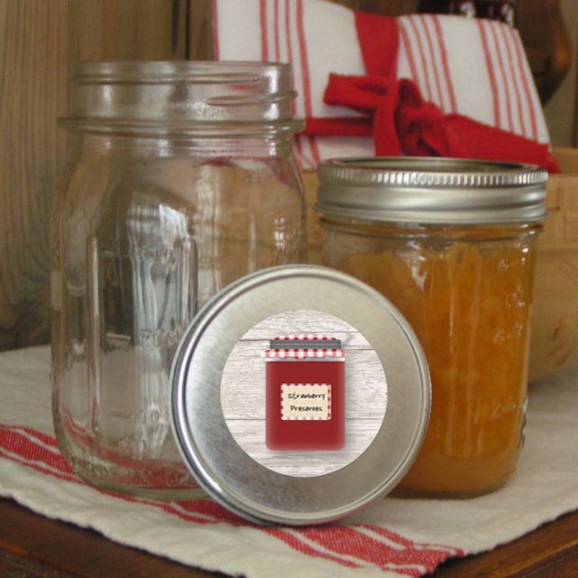 Redonda Pegatina de conservas de fresa (Subido por el creador)