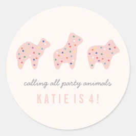Redonda Pegatina de cookies animales - Bubblegum