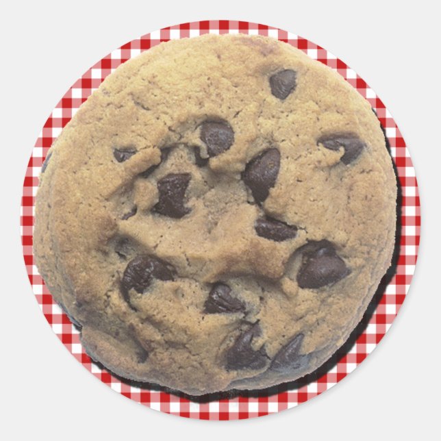 Redonda Pegatina de cookies de chocolate (Anverso)