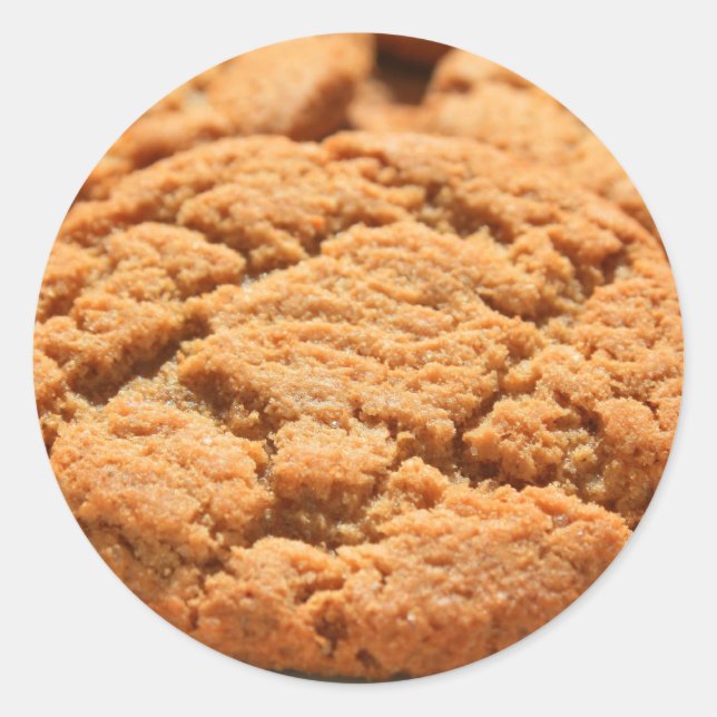Redonda Pegatina de cookies de Ginger Snap (Anverso)