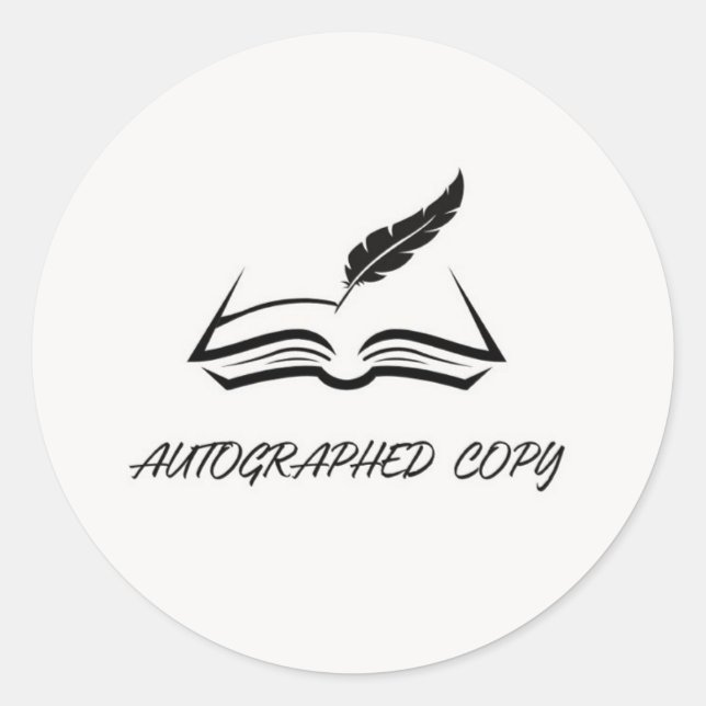 Redonda Pegatina de copia autografiada (Anverso)