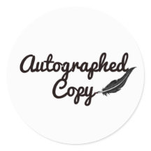 Pegatina de copia autografiada