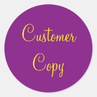 Pegatina de copia de cliente
