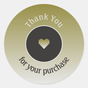 Redonda Pegatina de corazón Champagne Gold