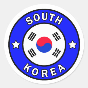 Redonda Pegatina de Corea del Sur