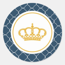 Pegatina de Corona de Príncipe Azul Real