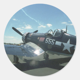 Redonda Pegatina de Corsair F4U-1