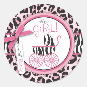 Redonda Pegatina de cosa silvestre 2