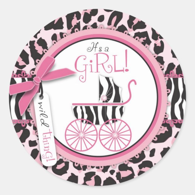 Redonda Pegatina de cosa silvestre 2 (Anverso)