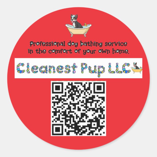 Redonda PEGATINA de CPup (Anverso)