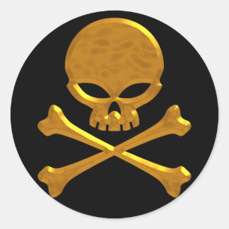 Redonda Pegatina de cráneo