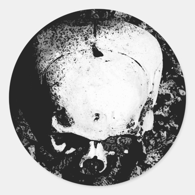 Redonda Pegatina de cráneo (Anverso)