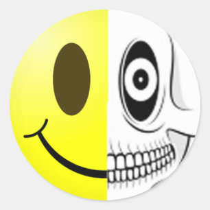 Redonda Pegatina de cráneo