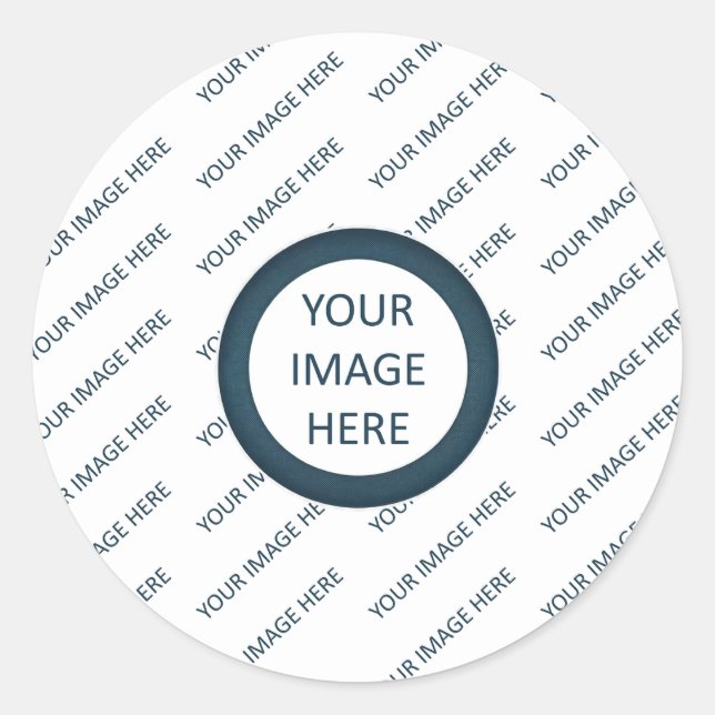 Redonda Pegatina de creaciones imprimibles (Anverso)