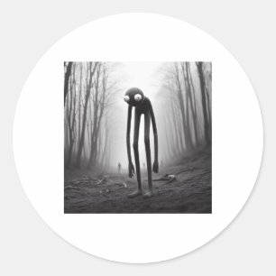 Redonda Pegatina de Creatura de Crochet Extraño