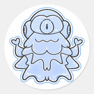 Redonda Pegatina de criatura fantástica Frost Kageko