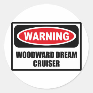 Redonda Pegatina DE CRUISER DE SUEÑO DE WOODWARD