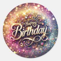 Pegatina de cumpleaños