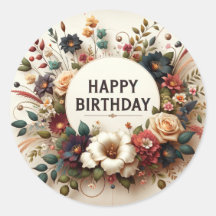 Pegatina de cumpleaños