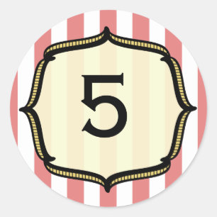 Redonda Pegatina de cumpleaños Circus