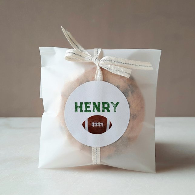 Redonda Pegatina de cumpleaños de fútbol (Subido por el creador)