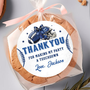 Redonda Pegatina de cumpleaños de fútbol