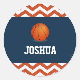 Redonda Pegatina de cumpleaños de niño con tema de béisbol