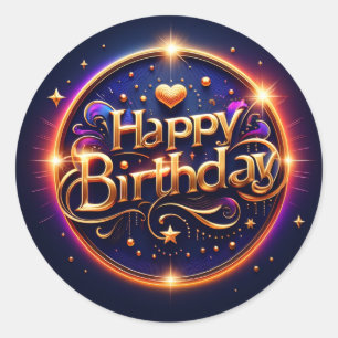 Redonda Pegatina de cumpleaños electoral