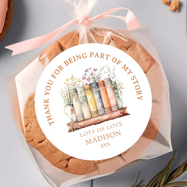 Redonda Pegatina de cumpleaños nuevo capítulo de cuento   (Subido por el creador)