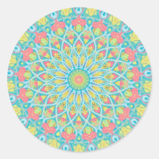 Redonda Pegatina de curación de Mandala