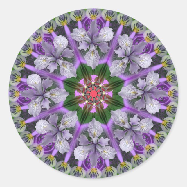 Redonda Pegatina de Daily Focus Mandala 3415 (Anverso)