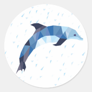 Redonda Pegatina de delfines