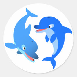 Redonda Pegatina de delfines Personalizados de juego limpi