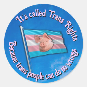 Redonda Pegatina de derechos trans