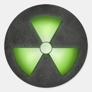 Redonda Pegatina de desechos nucleares