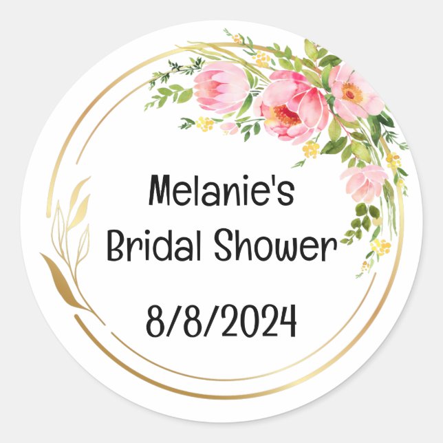 Redonda Pegatina de Despedida de Soltera con Texto Editabl (Anverso)