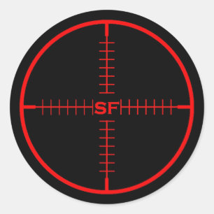 Redonda PEGATINA de destino de SF