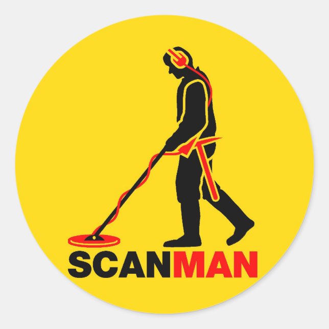 Redonda pegatina de detección metalizado (Anverso)